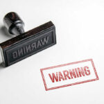 Trump Issues Deadly Warning Rubber stamp with warning text imprint