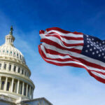 Senate FURY Over Drone Defense Gaps U.S. Capitol building with American flag waving.