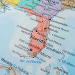Florida Map Stands — GOP Windfall Brewing Close-up map of Florida and surrounding areas.
