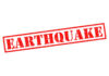 Red stamp with the word EARTHQUAKE